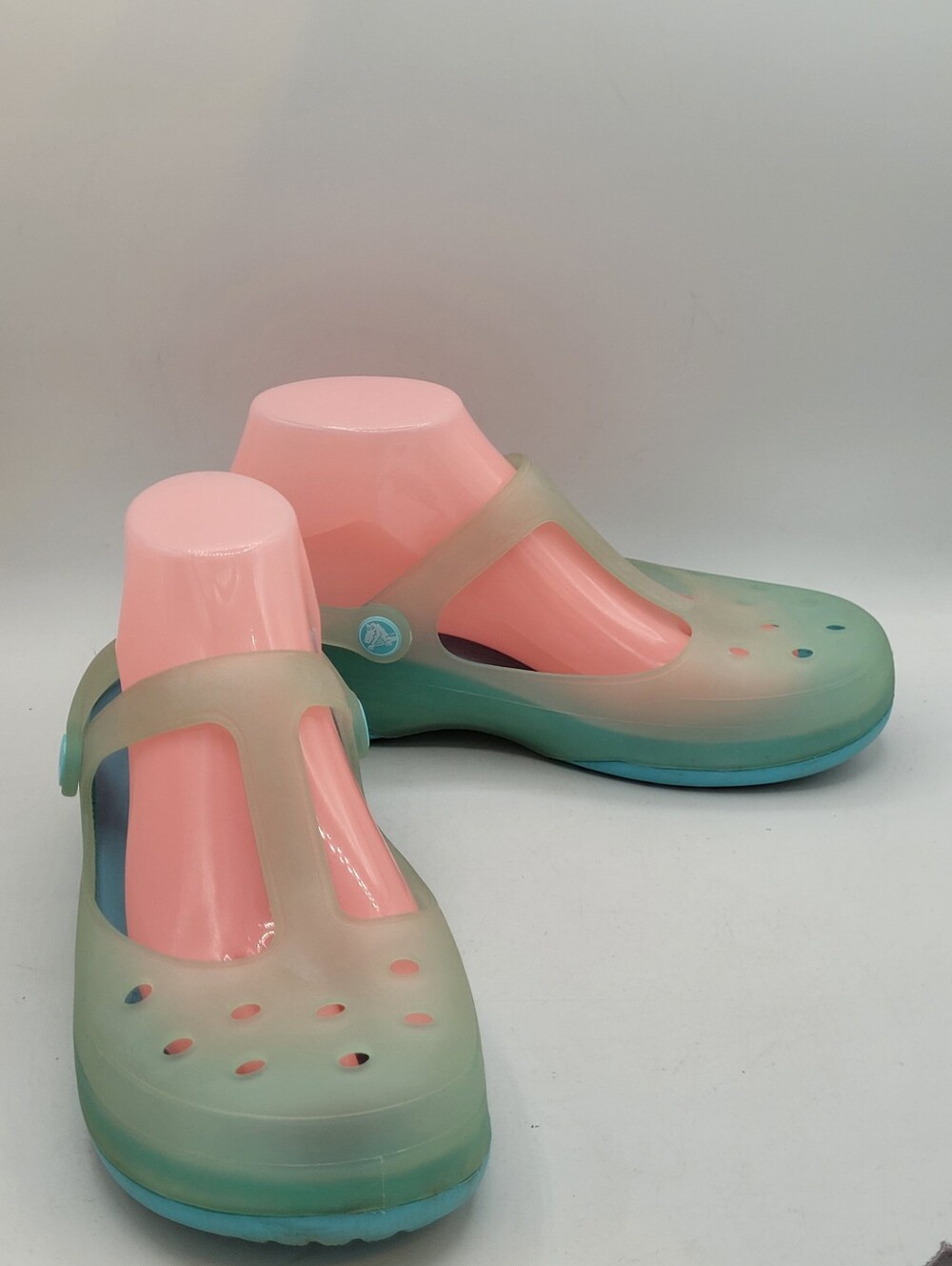Crocs Carlie Mary Jane  Seafoam Aqua Shoes Size 9